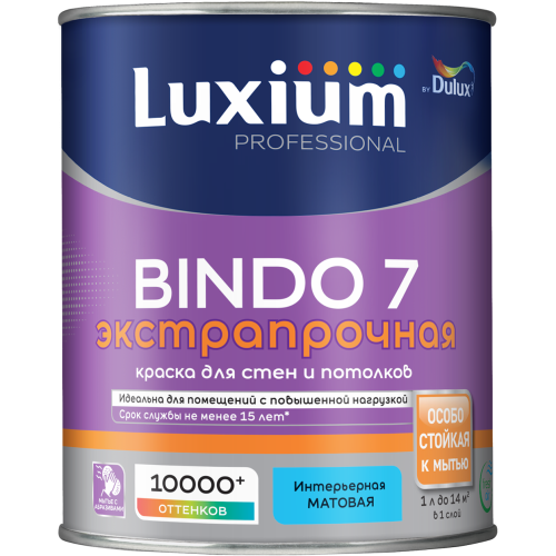 7010379 LUXIUM Краска в/д Professional BINDO 7 матовая BC 0,9 л