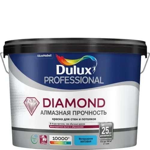 7010347 LUXIUM Краска в/д Professional DIAMOND MATT матовая BC 9 л алмаз. проч.