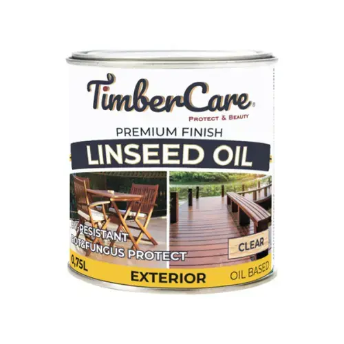 Масло льняное TimberCare Linseed Oil д/наружных работ (цвет: прозрачный), банка 0,75л