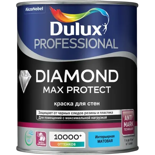 7010354 Dulux Краска Dulux Professional Diamond Max Protect BW 1л