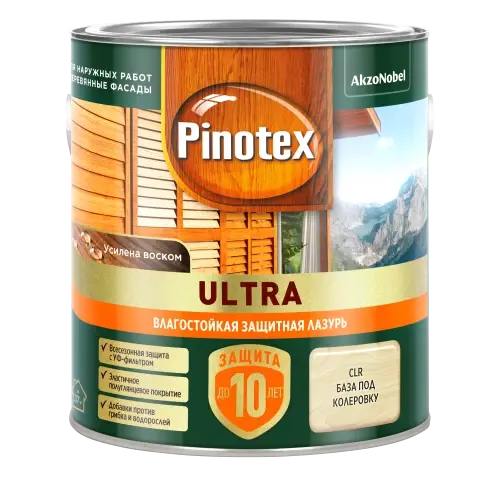 PINOTEX ULTRA база CLR (2,7л) деревозащитное средство