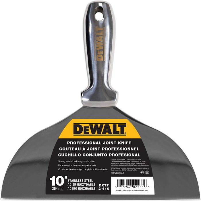 DeWAlT шпатель All Stainless цельнолитой из нержавеющей стали арт DXTT 2-410
