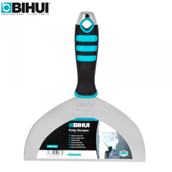 (PTT8) Шпатель малярный BIHUI, 8" (200мм) из нержавеющей стали