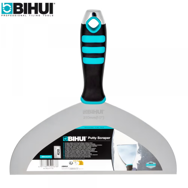 (PTT10) Шпатель малярный BIHUI, 10" (250мм) из нержавеющей стали