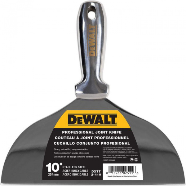 DeWAlT шпатель All Stainless цельнолитой из нержавеющей стали арт DXTT 2-410