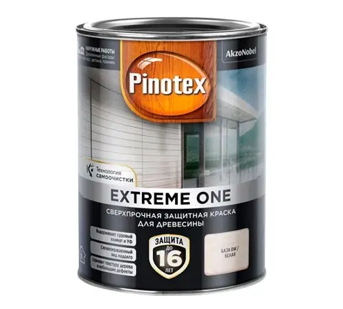 PINOTEX Extreme One сверхпрочная защитная краска для древесиныBW 0,9л