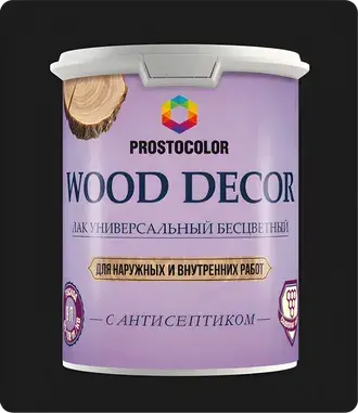 Лак WOOD DECOR PROSTOCOLOR с воском глянец 0,9 л