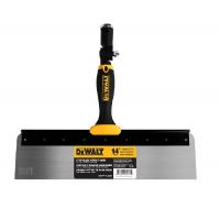 Шпатель профессиональный DEWALT Offset Knife с мягкой рукояткой нержавеющая сталь 14''