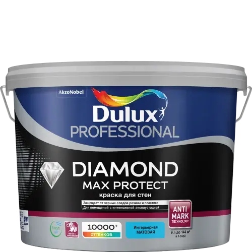 7010351 Dulux Краска Dulux Professional Diamond Max Protect BW 9л