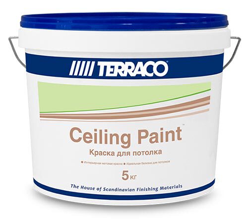 Ceiling Paint. Белый/ведро 5кг. Мат. акрил. потолочная краска белая (-)