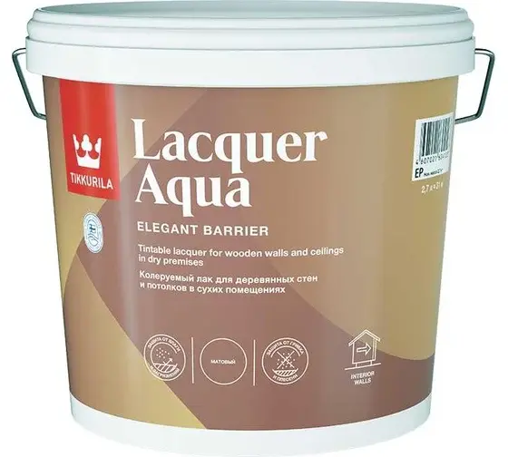 Lacquer Aqua, матовый - Лак Аква, матовый 2,7 л