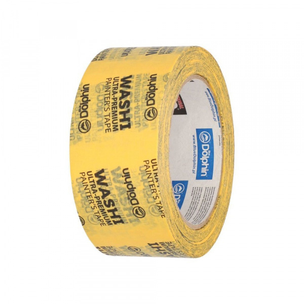 BlueDolphin WASHI  30мм х 50м 300-1-02 (28) Лента малярная бумажная сверхтонкая, для ультра деликатных работ, золотая