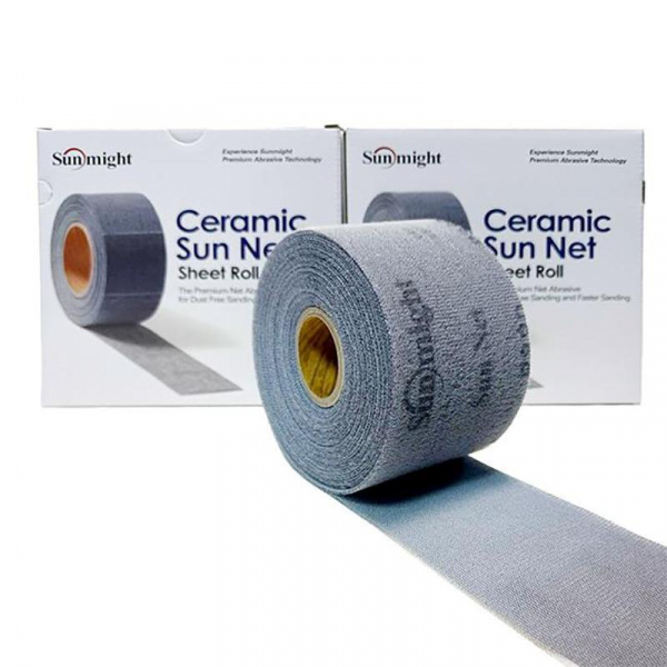 SUN NET CERAMIC  Шлиф.материал в перфорир.рулонах 115мм х 10м на липучке P100 35507P
